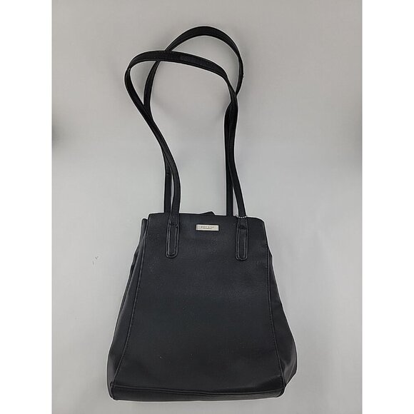Nine West Black Faux Leather Purse  Pre-owned Classic Professional Y2K EUC 10"x8 - Picture 11 of 11